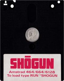 Cartridge artwork for Shogun on the Amstrad CPC.
