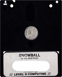 Cartridge artwork for Snowball on the Amstrad CPC.