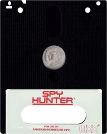 Cartridge artwork for Spy Hunter on the Amstrad CPC.