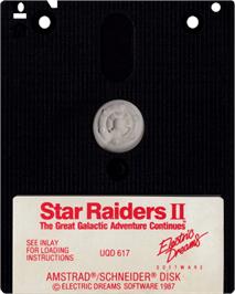 Cartridge artwork for Star Raiders 2 on the Amstrad CPC.