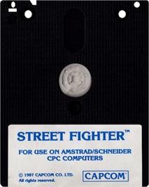 Cartridge artwork for Street Fighter on the Amstrad CPC.