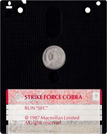 Cartridge artwork for Strike Force Cobra on the Amstrad CPC.