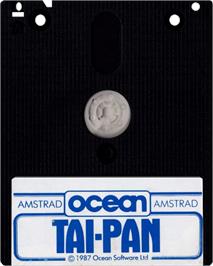 Cartridge artwork for Taipan on the Amstrad CPC.