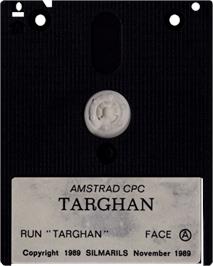 Cartridge artwork for Targhan on the Amstrad CPC.