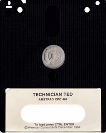 Cartridge artwork for Technician Ted on the Amstrad CPC.