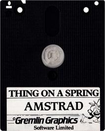 Cartridge artwork for Thing on a Spring on the Amstrad CPC.
