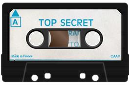 Cartridge artwork for Top Secret on the Amstrad CPC.