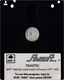 Cartridge artwork for Traffic on the Amstrad CPC.