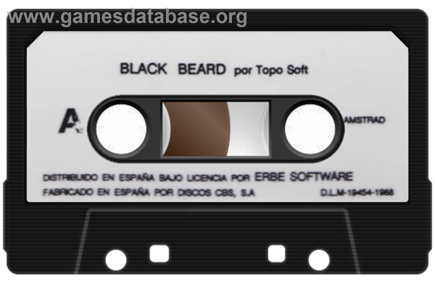 Black Beard - Amstrad CPC - Artwork - Cartridge