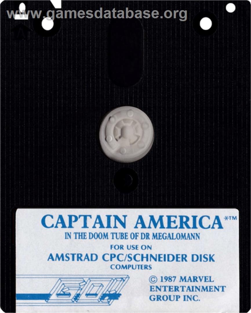 Captain America Defies the Doom Tube - Amstrad CPC - Artwork - Cartridge
