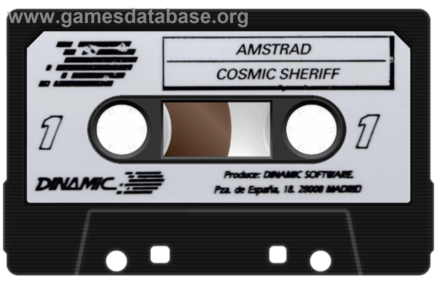 Cosmic Sheriff - Amstrad CPC - Artwork - Cartridge