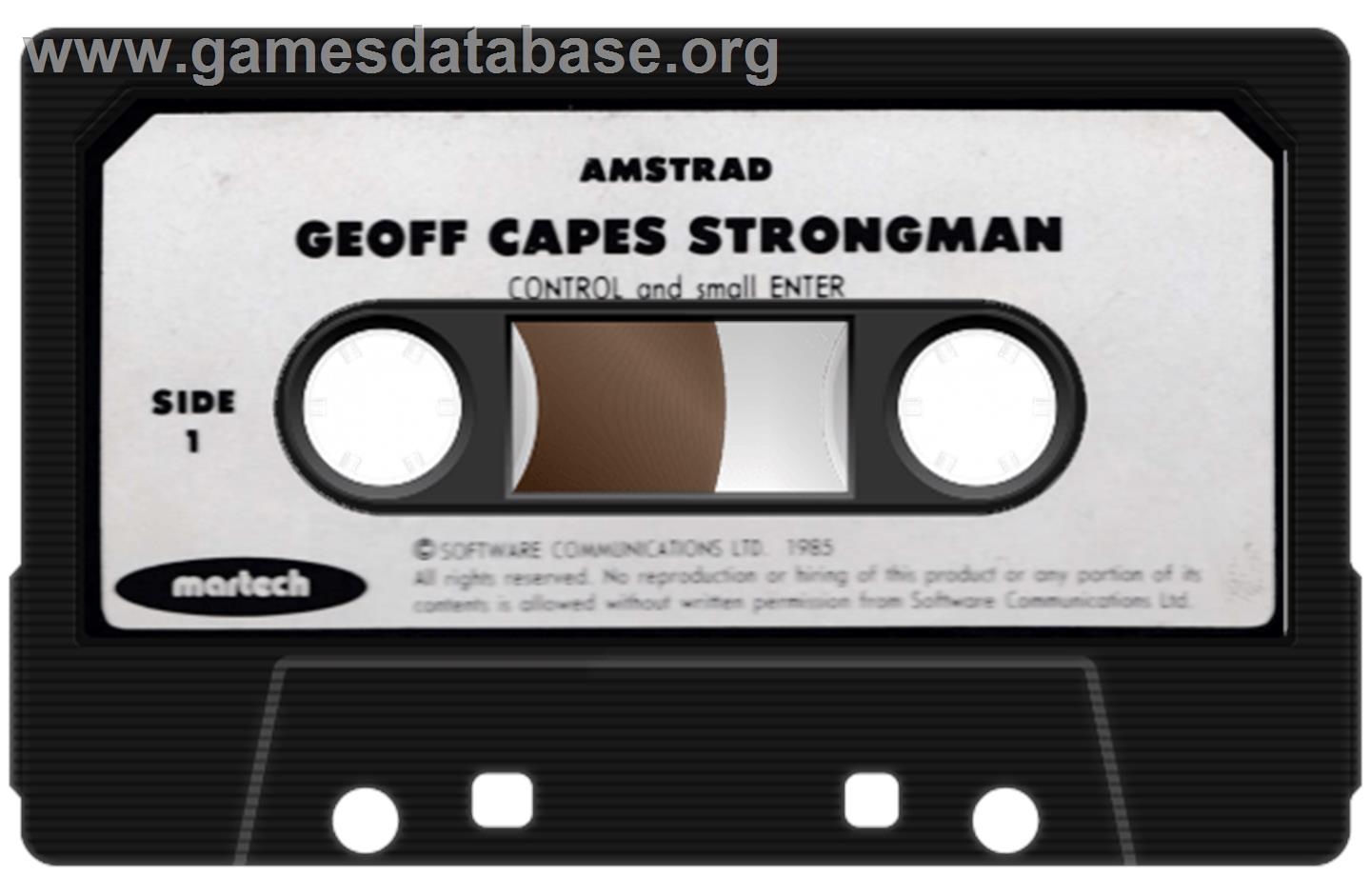 Geoff Capes Strongman - Amstrad CPC - Artwork - Cartridge