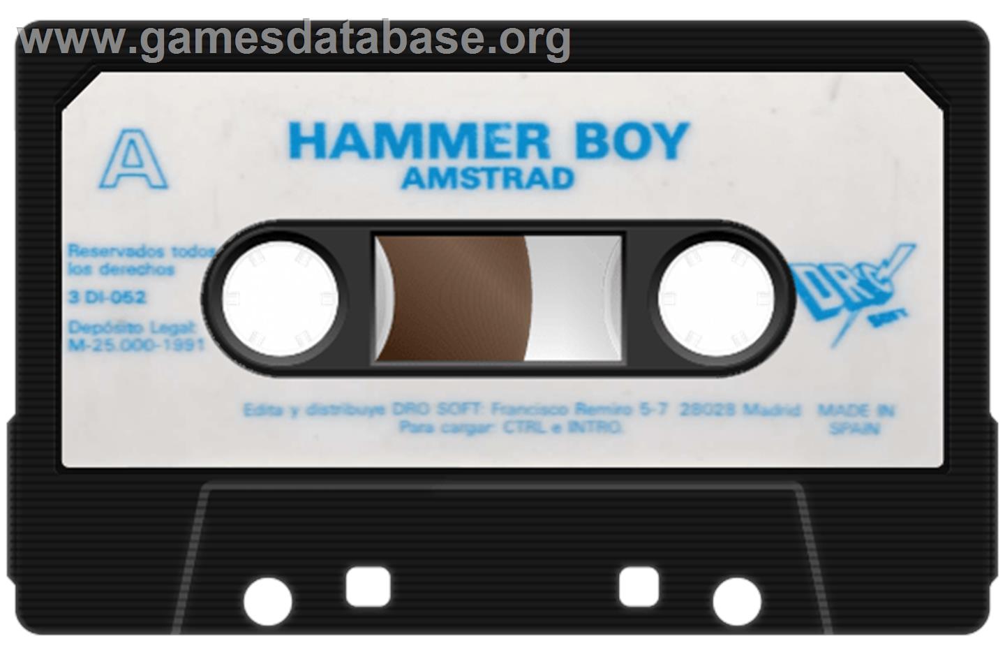 Hammer Boy - Amstrad CPC - Artwork - Cartridge