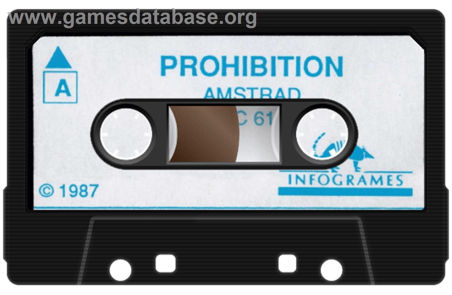 Prohibition - Amstrad CPC - Artwork - Cartridge