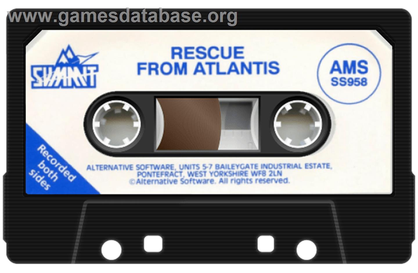 Rescue from Atlantis - Amstrad CPC - Artwork - Cartridge