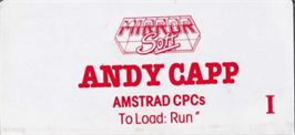 Top of cartridge artwork for Andy Capp on the Amstrad CPC.