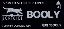 Top of cartridge artwork for Booly on the Amstrad CPC.