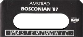 Top of cartridge artwork for Bosconian '87 on the Amstrad CPC.