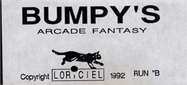 Top of cartridge artwork for Bumpy's Arcade Fantasy on the Amstrad CPC.