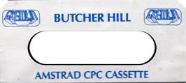 Top of cartridge artwork for Butcher Hill on the Amstrad CPC.
