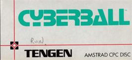 Top of cartridge artwork for Cyberball on the Amstrad CPC.