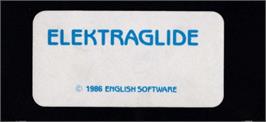 Top of cartridge artwork for Elektraglide on the Amstrad CPC.