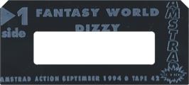 Top of cartridge artwork for Fantasy World Dizzy on the Amstrad CPC.