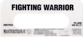 Top of cartridge artwork for Fighting Warrior on the Amstrad CPC.