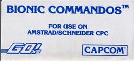 Top of cartridge artwork for Global Commander on the Amstrad CPC.
