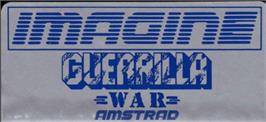 Top of cartridge artwork for Guerrilla War on the Amstrad CPC.