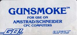 Top of cartridge artwork for Gun.Smoke on the Amstrad CPC.