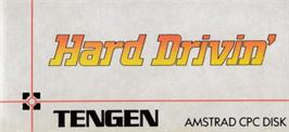 Top of cartridge artwork for Hard Drivin' on the Amstrad CPC.