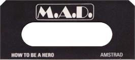 Top of cartridge artwork for How to be a Hero on the Amstrad CPC.