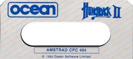 Top of cartridge artwork for Hunchback II: Quasimodo's Revenge on the Amstrad CPC.