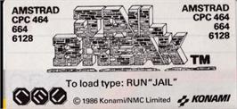 Top of cartridge artwork for Jail Break on the Amstrad CPC.