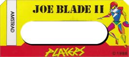 Top of cartridge artwork for Joe Blade 2 on the Amstrad CPC.