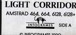 Top of cartridge artwork for Light Corridor on the Amstrad CPC.