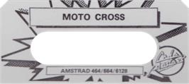 Top of cartridge artwork for Moto X Simulator on the Amstrad CPC.