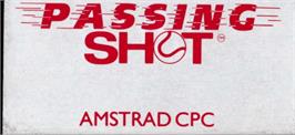 Top of cartridge artwork for Passing Shot on the Amstrad CPC.