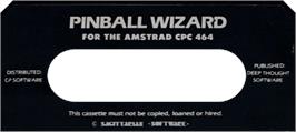Top of cartridge artwork for Pinball Wizard on the Amstrad CPC.