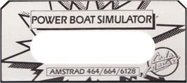 Top of cartridge artwork for Pro Powerboat Simulator on the Amstrad CPC.