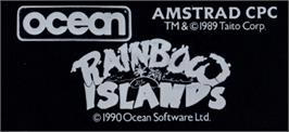 Top of cartridge artwork for Rainbow Islands: The Story of Bubble Bobble 2 on the Amstrad CPC.