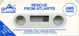 Top of cartridge artwork for Rescue from Atlantis on the Amstrad CPC.