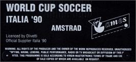 Top of cartridge artwork for Rick Davis' World Trophy Soccer on the Amstrad CPC.