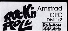 Top of cartridge artwork for Rock 'n Roll on the Amstrad CPC.