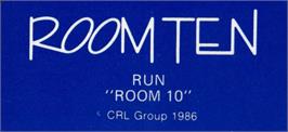Top of cartridge artwork for Room Ten on the Amstrad CPC.