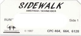 Top of cartridge artwork for Sidewalk on the Amstrad CPC.