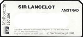 Top of cartridge artwork for Sir Lancelot on the Amstrad CPC.