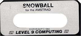 Top of cartridge artwork for Snowball on the Amstrad CPC.
