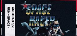 Top of cartridge artwork for Space Racer on the Amstrad CPC.
